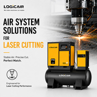 LOGICAIR 500L Hemat Energi 4-in-1 VSD Kompresor Udara Sekrup Pengering Tangki Filter Penggunaan Laser Engraver Pelumasan Tanpa Minyak