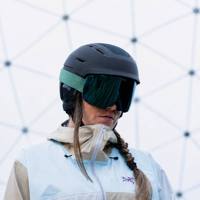 Casque de ski sphérique Ride Wind pour adulte avec matériau ABS et polaire 10,1x11,5x9,2 pouces