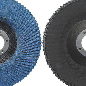 <span class=keywords><strong>Disque</strong></span> de polissage à lamelles bleu en oxyde d'aluminium P60 115 mm, dureté moyenne, avec fibre de verre <span class=keywords><strong>pour</strong></span> utilisation sur aciers alliés et inoxydables - Product Image 4