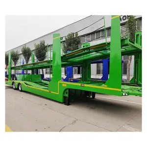 Portador de coche de carga resistente de fábrica de China para 10-12 coches Remolque portador de coche de dos pisos de 2 ejes