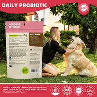 Enzymes digestives canines, fibres, friandises molles, 120 millions d'UFC, probiotiques pour chiens pour les estomacs sensibles, bien-être intestinal, soutien quotidien des selles