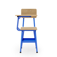 Meubles de classe personnalisables, bureau et chaise combinés en plastique rigide pour la formation des étudiants