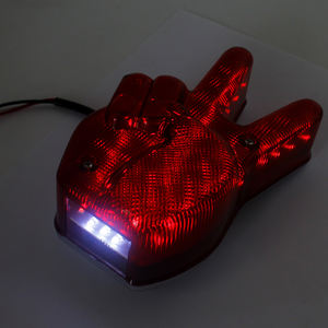 Vintage <span class=keywords><strong>Cafe</strong></span> Racer motocicleta mano Victoria 12V LED luz roja lámpara de freno señal de la paz luz trasera para Harley Chopper Bobber Scrambler - Product Image 3