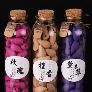 Cônes d'encens à reflux de poudre de bois en bouteille à plusieurs parfums - Product Image 5