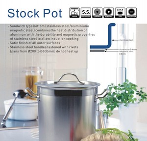 Olla Grande para Sopa de Acero Inoxidable Moderna Dontalen de <span class=keywords><strong>20L</strong></span> con Tapa para Uso en Hoteles y Restaurantes - Product Image 6