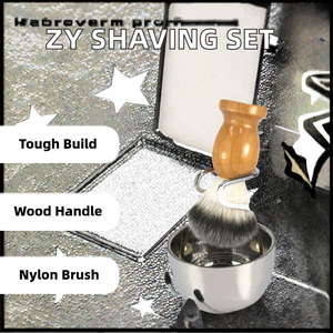 Juego de Brochas de Afeitar para Hombre, Superventas, de Acero Inoxidable, Herramientas de Limpieza Duraderas con Jabonera Plateada y Brocha de Nailon - Product Image 2