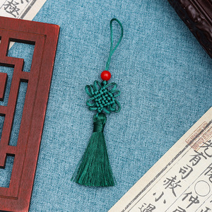 Handmade Chinese Knot Tassel Ornament Solid Color Textile Craft Home Decoration Folk Art Keychain <b>Bookmark</b> Pendant - Product Image 4
