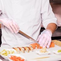 Gants jetables pour sushis, gants jetables en TPE, gants de cuisine pour la manipulation des aliments et le nettoyage