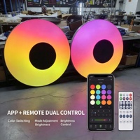 Boîte à lumière LED dynamique RGB en forme d'œil, éclairage d'ambiance tendance, panneau publicitaire extérieur pour la décoration de devanture de magasin d'arbres