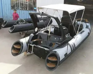 Barco inflável RIB480 para pesca, barco de PVC de 1,2 mm com certificado CE