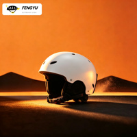Casque de ski demi-coque Fengyu PC+EPS unisexe pour adulte, nouveau style transfrontalier, moulé, chaud, ventilé, sûr et personnalisable pour sports d'hiver