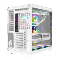 Mollyshine Nouveau Design Boîtier PC Gaming Prix Compétitif 3 Côtés en Verre Trempé Boîtier PC Gamer ATX Tour d'Ordinateur