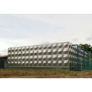 Las Stainless Steel Tank untuk Air SS 304 316 500 2000 5000 Galon Liter Ditekan Baja Sectional Tangki Air