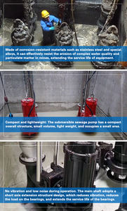 수족관 폐수 처리를위한 Zhongde 잠수정 전기 수직 하수 펌프 50000L/시간 380V-575V 전압 1 년 - Product Image 6