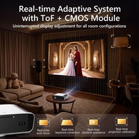 Projecteur portable haut de gamme 1080P LCD GTV System 4K Ready 1850 ANSI Lumens, MOQ 100-200 unités, livraison rapide, vente en gros pour les petites entreprises