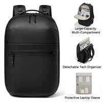 Sac à dos pour ordinateur portable d'affaires, grande capacité, hydrofuge, avec port USB, ergonomique, résistant à l'usure, 15.6 pouces, pour hommes, voyage de travail