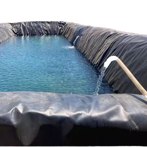 แผ่นปูบ่อปลา แผ่นกันซึม HDPE หนา 2 มม. 250gsm แผ่นกันซึมเรียบ 1 มม. สำหรับฟาร์ม ที่ฝังขยะ ริมแม่น้ำ การเพาะเลี้ยงสัตว์น้ำ และเก็บน้ำ - Product Image 1