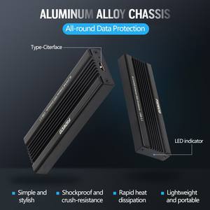 FIDECO USB3.2 10Gbps M.2 SSD Recinto Protocolo dual NVMe/SATA Estuche de disco duro <span class=keywords><strong>externo</strong></span> portátil para negocios de edición de video 4K - Product Image 5