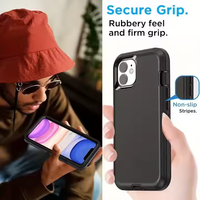 Coque de téléphone hybride robuste antichoc 3-en-1 en TPU+PC de qualité supérieure pour iPhone 17 Pro Max 16 16 Defender Armor