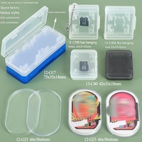Porte-cartes multifonction personnalisé en usine, étui à clapet pour badge d'identification, boîte de rangement transparente en PP pour cartes RFID, cartes IC intelligentes, cartes USB, cartes SIM, cartes PCB