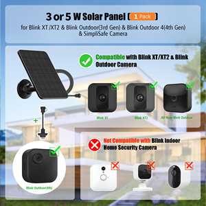 Kit <span class=keywords><strong>de</strong></span> montage étanche pour caméra <span class=keywords><strong>Blink</strong></span> avec panneau solaire 3W/5W, batterie 2600mAh/4000mAh, câble ETFE <span class=keywords><strong>de</strong></span> 4m, chargeur solaire <span class=keywords><strong>de</strong></span> <span class=keywords><strong>surveillance</strong></span> OEM - Product Image 2