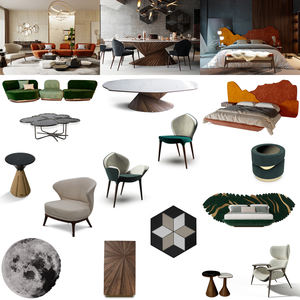 Tapicería Moderna para Sala de Estar, Muebles de Lujo para Apartamento o Villa, Sofá Seccional Modular Curvo, Terciopelo Verde Oscuro Texturizado - Product Image 1