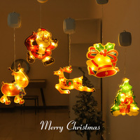 Guirlande lumineuse LED à ventouse 2700K blanc chaud pour Noël, décorations de Noël pour vitrine de centre commercial, ornement d'arbre de Noël