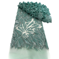 NI.AI 3D fleur brodée perlée séquence Net dentelle luxe Nigeria robe de mariée conception Tulle dentelle pour les femmes