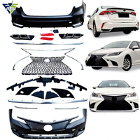 Pour Corolla 2019 2021 2021 mise à niveau vers le kit de carrosserie Lexus LS Style pare-chocs avant et arrière avec échappement à calandre
