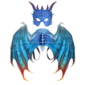 <span class=keywords><strong>Costume</strong></span> d'Halloween pour adultes, <span class=keywords><strong>ailes</strong></span> de <span class=keywords><strong>dragon</strong></span>, masque de hibou, ensemble d'<span class=keywords><strong>ailes</strong></span>, accessoires de mascarade non tissés, <span class=keywords><strong>costume</strong></span> de cosplay pour fête, cosplay - Product Image 2