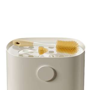 Kit de nettoyage compact pour biberons avec support, brosse à biberon en silicone et brosse à tétine à embout souple pour un nettoyage facile et sûr - Product Image 5