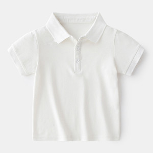 Fabrication de vêtements sur mesure <span class=keywords><strong>Polo</strong></span> 100% coton pour garçons <span class=keywords><strong>Polo</strong></span> avec style uni et logo imprimé <span class=keywords><strong>Polo</strong></span> pour enfants - Product Image 4