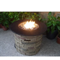 Table de feu en marbre Peaktop 40000 BTU, foyer extérieur au gaz, propane, pierres de lave écologiques, décoration de jardin, certifié ETL CE