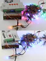 Guirlandes lumineuses de Noël permanentes IP67 12mm, vente en gros, points lumineux RGB à pixels WS2811 12V, guirlande individuelle pour la décoration paysagère
