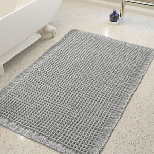 Tapis de sol de salle de bain antidérapant en polyester gaufré absorbant avec adhésif thermofusible <span class=keywords><strong>FIGOO</strong></span> - Product Image 1