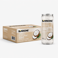 Boisson gazeuse aromatisée au café BENNONE sans sucre, sans gras, sans calories, en canette de 300 ml