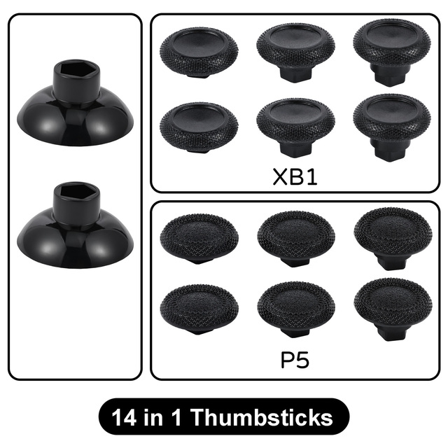14 in 1 Plastic Removable Thumbsticks for PS5 Xbox One Controller Universal Thumb Sticks Adjustable Height