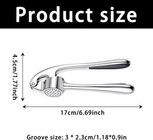 Prensa de Ajo Manual Portátil, Accesorio de Cocina en Oferta, Triturador de Ajo de Aleación de Aluminio, Exprimidor Manual para Ajo Prensado - Product Image 3