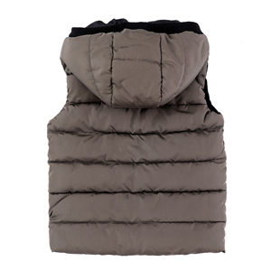 Gilet d'hiver matelassé à capuche pour garçons et filles, <span class=keywords><strong>sans</strong></span> manches, entièrement zippé, avec doublure polaire - Product Image 2