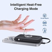 Mini Power Bank Ultra Mince Sans Fil 2026 10000mAh - Charge Rapide PD20W avec Support et Entrée Type-C pour Téléphone et Montre Connectée