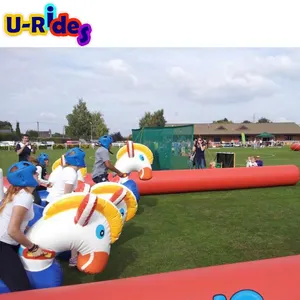 Chất lượng cao tùy chỉnh Inflatable ngựa Derby đua Inflatable Ngựa đồ chơi Pony cho người lớn