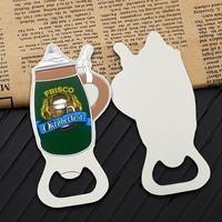 Ouvre-bouteille de bière vierge à sublimation en métal avec barre plate en acier inoxydable personnalisée