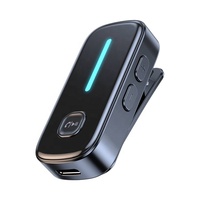 C89S Lecteur MP3 portable avec carte TF, design à deux clips, récepteur Bluetooth pour voiture avec micro/selfie