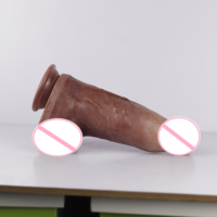 Realistischer Silikon-Dildo mit Stoßfunktion und 7 Geschwindigkeitsmodi, Weicher Kabelloser Vibrator mit Fernbedienung