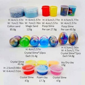 Kit de fabrication de slime DIY TOYSRUNNER avec argile en baril de cristal coloré et perles en plastique - Slime beurre Poopsie Surprise écologique - Product Image 3