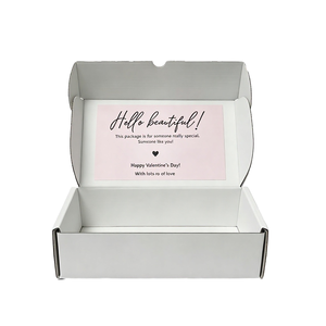 Caja de Regalo para el Día de San Valentín con Tarjeta de Mensaje Personalizada en el Interior, Caja de Cartón Rectangular para Envíos, Diseño de Alta Gama para Ocasiones Especiales - Product Image 1