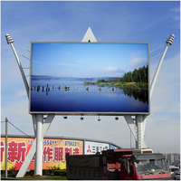 Écran LED extérieur commercial personnalisable de grande taille, étanche, couleur pleine, mur vidéo publicitaire, luminosité 6000 cd, garantie de 2 ans