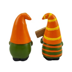 Resin Dwarf Gnome Figurine Autumn Harvest Decoration Thanksgiving Craft Ornament Faceless Elf <b>Statue</b> Small Festival Decor - Product Image 5