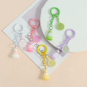 <span class=keywords><strong>Mini</strong></span> Raqueta Deportiva Multicolor, Llavero, Colgante, Regalo para Estudiantes, Llavero con Raqueta de Bádminton - Product Image 4