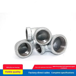 प्रत्यक्ष आपूर्ति मध्यम दबाव 90 डिग्री गर्म-डुबकी गैल्वेनाइज्ड मललेबल आयरन नलसाजी कोहनी 1.0 इंच 1/2 इंच - Product Image 2